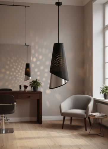 Abażur Loft Czarno-Srebrny Dual aranżacja.jpg