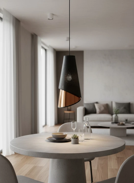Abażur Loft Czarno-Miedziany Dual aranżacja.jpg