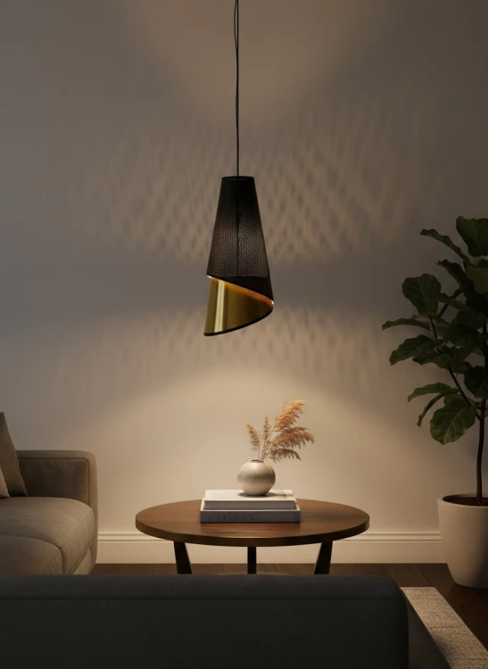 Abażur Loft Czarny Złoty Dual 2.jpg
