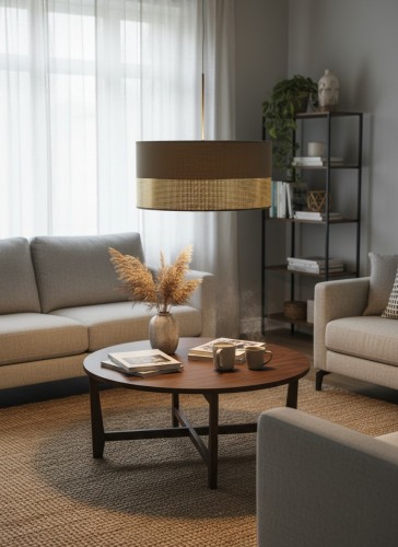 Abażur beż lustro biały loft aranżacja.jpg