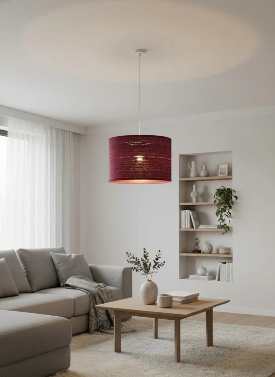 Abażur mały walec różowy rattan aranżacja.jpg