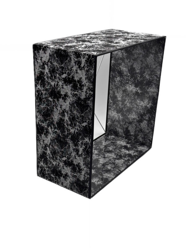 Elegancki abażur kwadrat 40x40 Czarny marmur