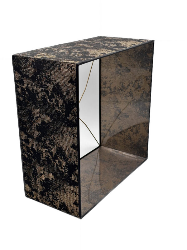 Elegancki abażur kwadrat 40x40 Złoty brokat