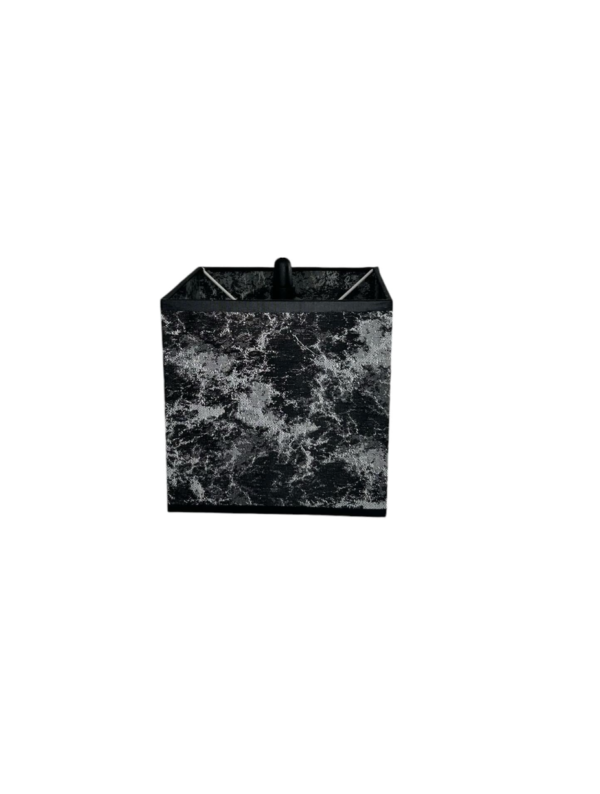 Elegancki abażur kwadrat 40x40 Czarny marmur